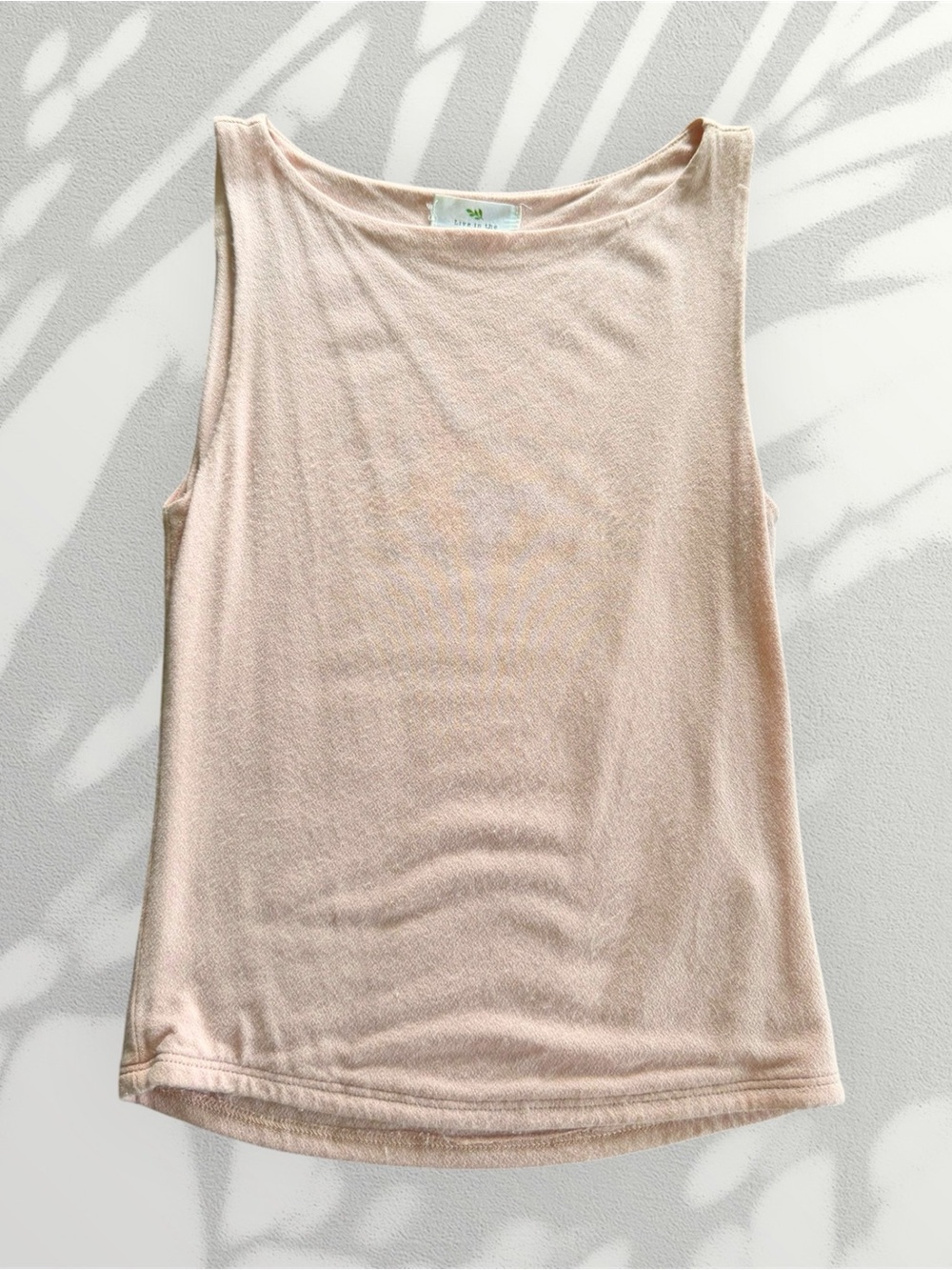 Sleeveless Crewneck Tank Top - Blush Pink